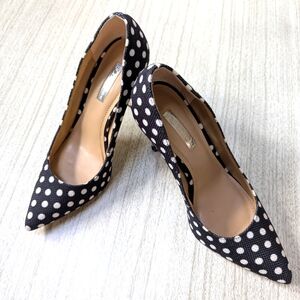 BCBGeneration Black And White Polka Dot Heel